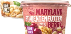 Maryland Studentenfutter Berry oder Snack Nüsse Pur