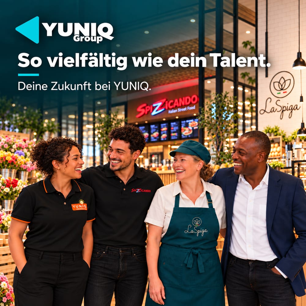 So vielfältig wie dein Talent: Mitarbeitende aus allen Bereichen der YUNIQ Group